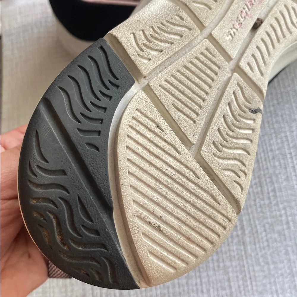 Skechers Women's Black and White Slip-On Sneakers - Picture 4 of 9